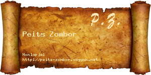 Peits Zombor névjegykártya